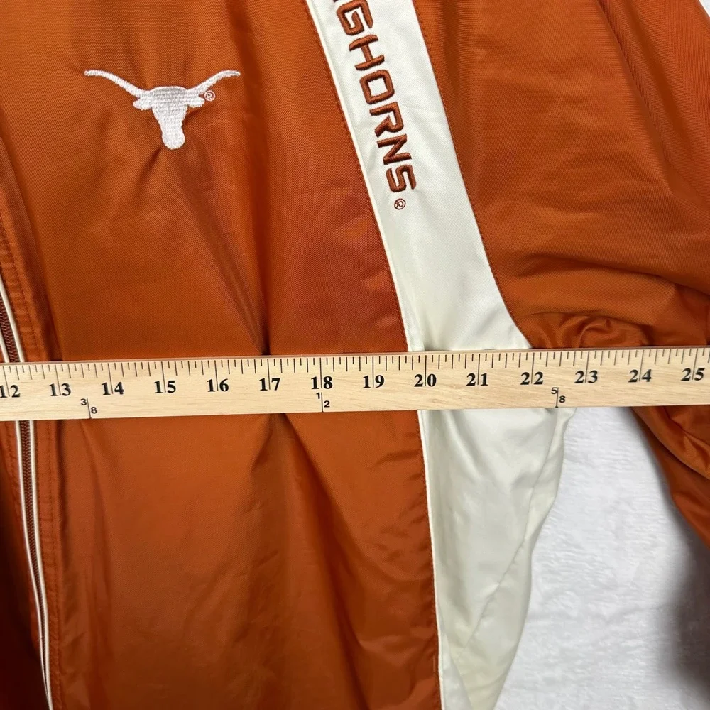 Red Oak Texas Longhorns Mens Large Winter Coat Jacket Hooded Orange Fleece Lined